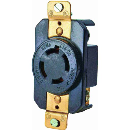 Marinco 2014R Marinco 20A 125/250V Receptacle, Lock 2014R